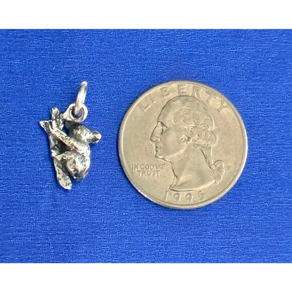Sterling Silver 3D Oxidized Koala Bear Charm - Picture 4 of 4